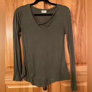 Women’s long sleeve shirt - olive green - size medium